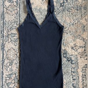 Navy Hollister lace cami tank